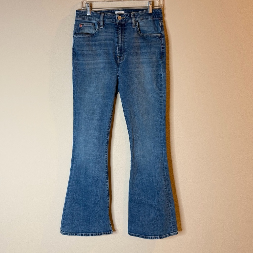 Hudson Heidi High Rise Bubbly Flare Jeans Size 29 Blue Stretch Denim